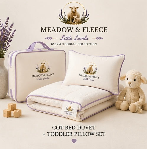 Cot Bed Duvet + Toddler Pillow Set