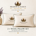 2 × Wool Pillow Set